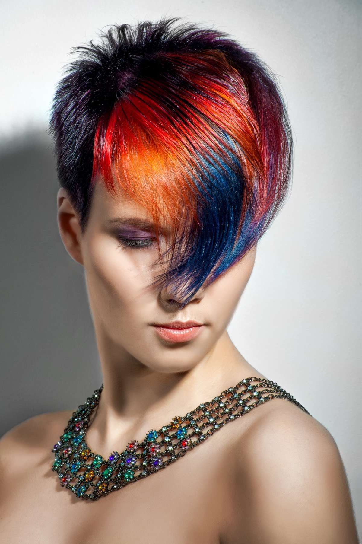 Multiples colores en el pelo