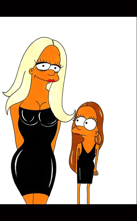 Marge como Donatella Versace y su hija