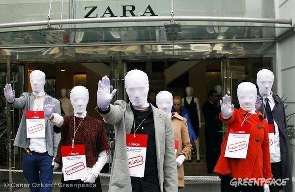 La moda toxica de Zara combatida por Greenpeace